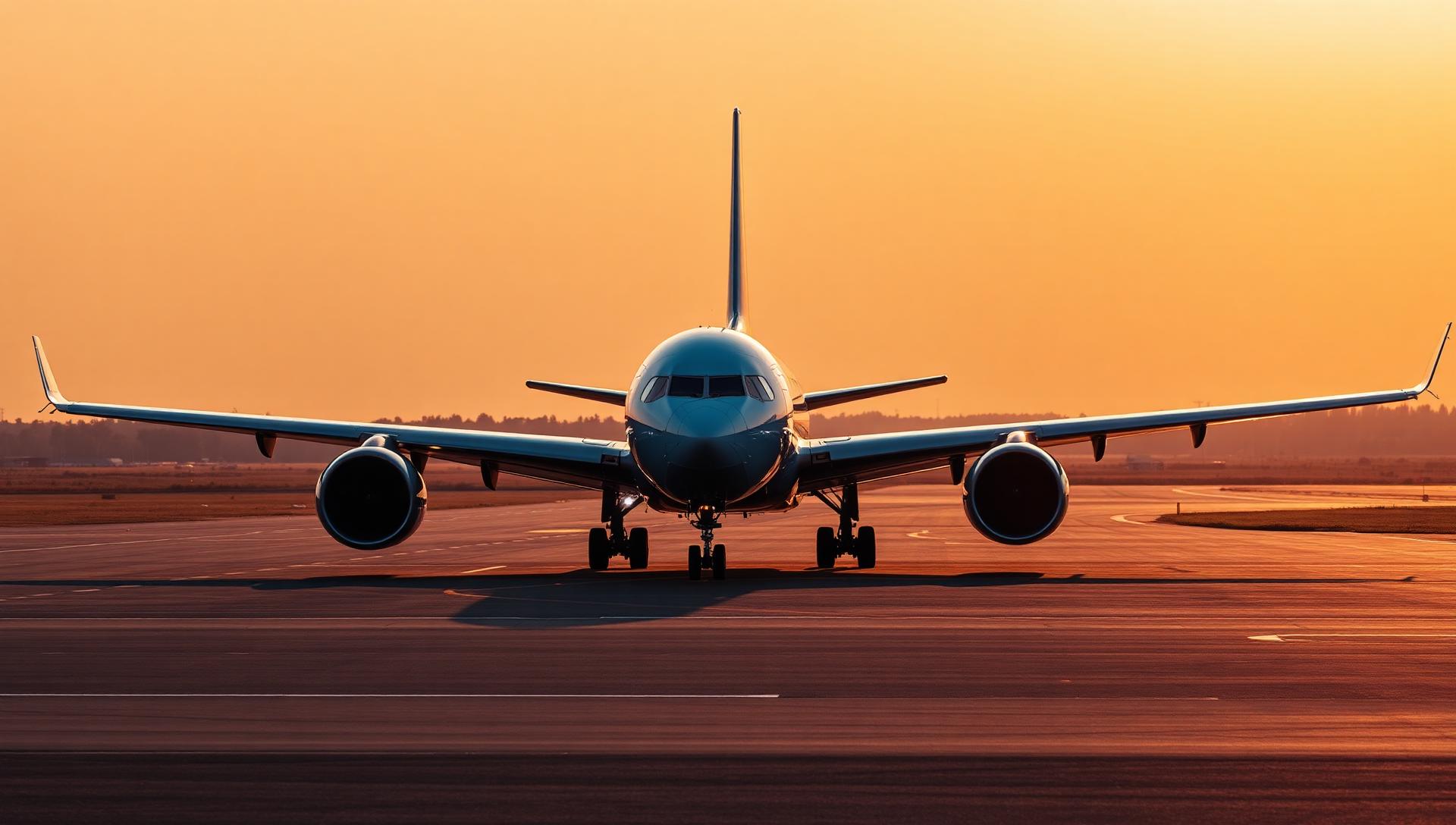 Aircraft on runway